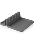 Zulay Kitchen Zulay Utensil Rest w Drip Pad Silicone  Dark Grey ZULB07PVBS863